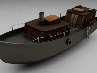 Super Boat Low-poly Low-poly 3D model