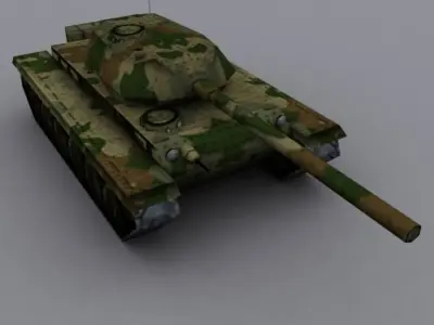 Army Tank and Vehicle  Low-poly 3D model
