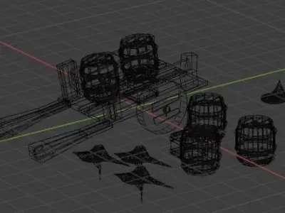Low Poly Wooden Game assets Low-poly 3D model
