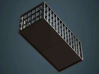 Cage 1A Low-poly 3D model