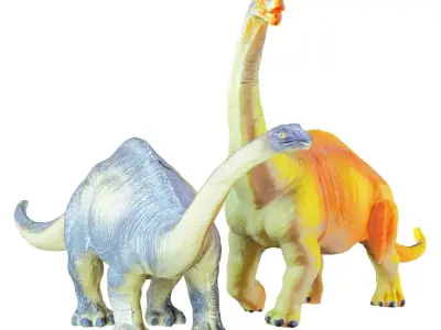 Two Toys Dinosaurs Brachiosaurus and Diplodocus 3D model