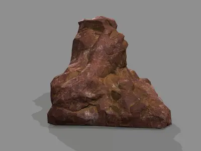 Cave Entrance Desert rock 03 Low-poly 3D model