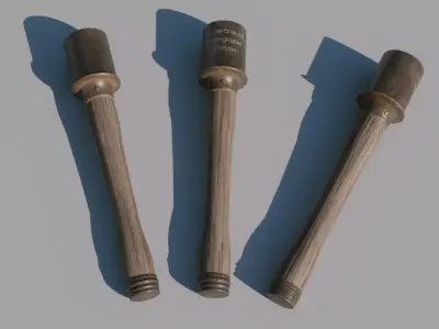 Stielhandgranate Low-poly 3D model