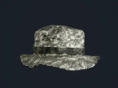Military Hat Uniform Game Ready Low-poly 3D model