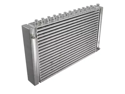 Aluminium Radiator Low-poly 3D model