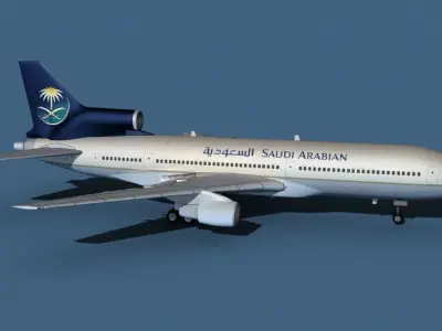 Lockheed L-1011-50 Saudi Arabian 3D model