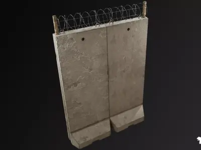 Military Barriers Pack Low-poly 3D model