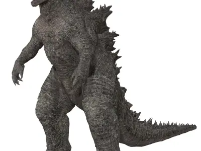  Godzilla Rig model Low-poly 3D model