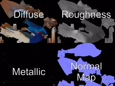 Vibrant Swallow model pack Low-poly 3D model