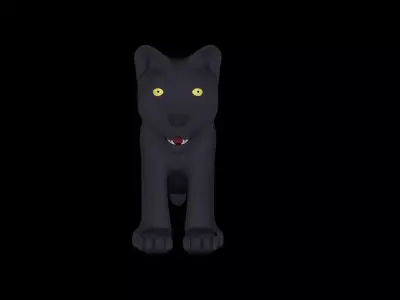 Black Panther Child Rigged 3d Model Free low-poly 3D model