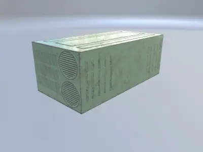 Radio unit 1 Low-poly 3D model