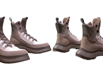 Boots 2 - All MH Bodies and UE5 Skeletons - Rigged Low-poly 3D model