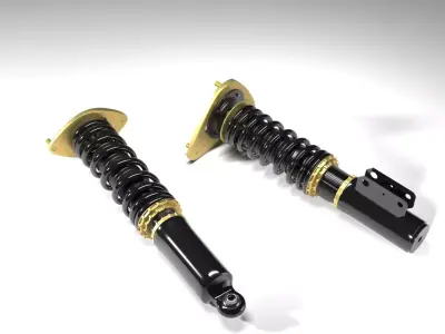 BC Racing Coilover 3D 3D model