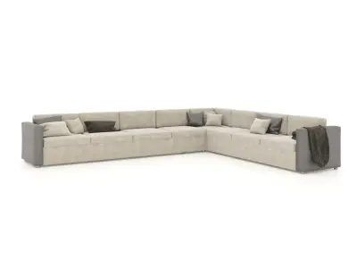 Large sectional sofa Free 3D model