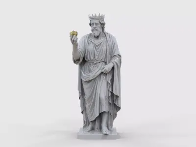 King Midas Statue - Detailed 3D Mythological Royal Sculpture 3D print model