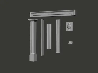 10 Fireplace mantel in Georgian Style 3D model Free Sample Free 3D model