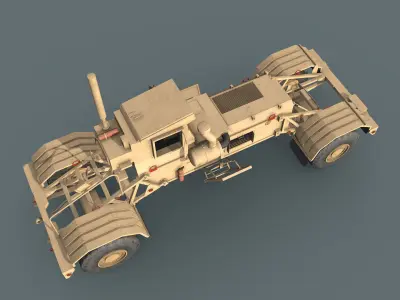 Husky mine detection vehicle Low-poly 3D model