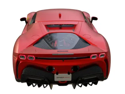 Ferrari SF90 Stradale Low-poly 3D model
