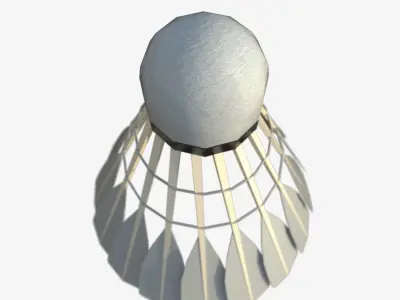 Badminton Shuttlecock Low-poly 3D model