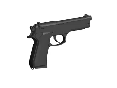 Beretta M9 handgun 3D model