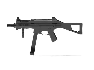 Ump5 Gun Free low-poly 3D model