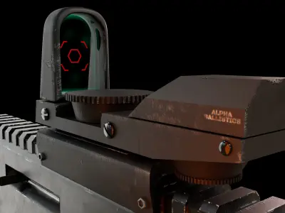 CLA-97 Assault Rifle Low-poly 3D model