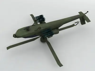 AH 64D Helicopter  -1 Low-poly 3D model