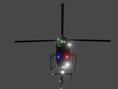 helicopter FBI Low-poly 3D model