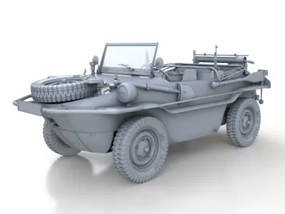 Volkswagen Typ 166 - Schwimmwagen 3D model