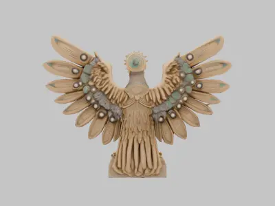 Viking Bird Statue Low-poly 3D model