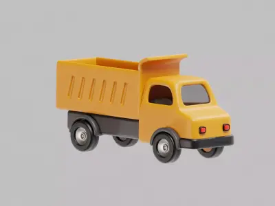 Dump Truck Cartoon Low-poly 3D model purchase