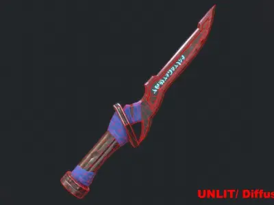 Fantasy Stylish- Dagger of Faith Low-poly 3D model