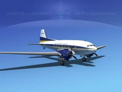 Douglas DC-3 Southern Airlines 3D model