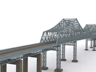 Bridge Tappan Zee Low-poly 3D model