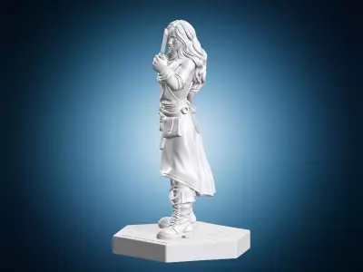 Female Butcher Miniature Figurine 3D print model