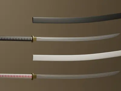 Katana Japanese Sword  3D model