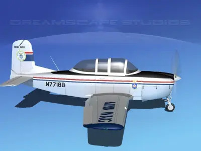 Beechcraft T-34 Mentor V29 CAP Minn 3D model