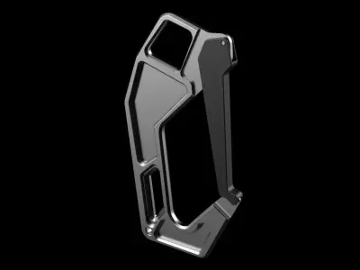 Scifi carabner metal piece 3D model