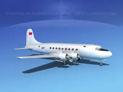 Douglas DC-4 Civil Air Transport China 2 3D model