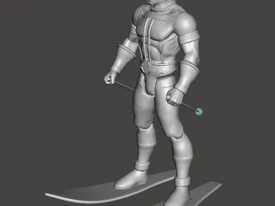 STL File 3D Super Powers Black Racer 3D print model 3D print model