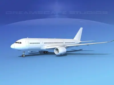 Airbus A350-800 Unmarked 3 3D model