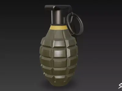 Grenade Modern Low-poly 3D model