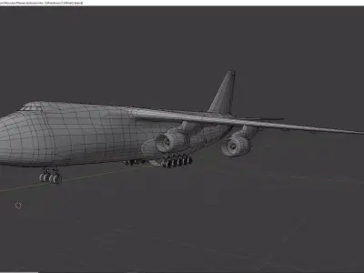 Antonov 124 lowpoly Low-poly 3D model