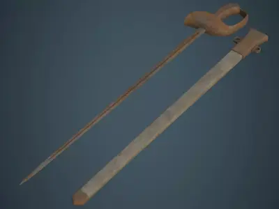 Sabre 2C Low-poly 3D model