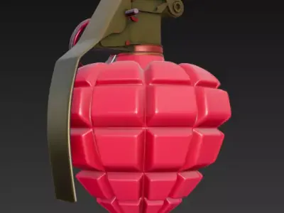 Grenade Heart Free 3D print model