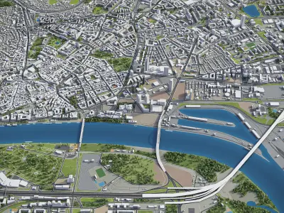 Bratislava Low-poly 3D model