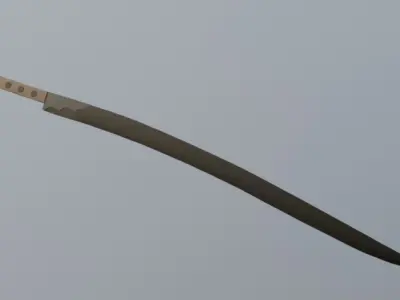 YATAGAN Ottoman military sword Low-poly 3D model