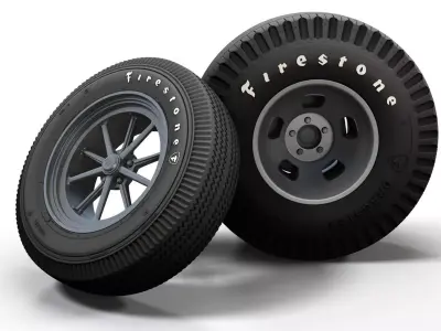 Hot Rod Gasser wheels 3D model