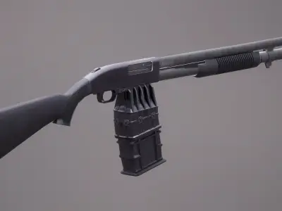 Mossberg 590m Rigged PBR Low-poly 3D model