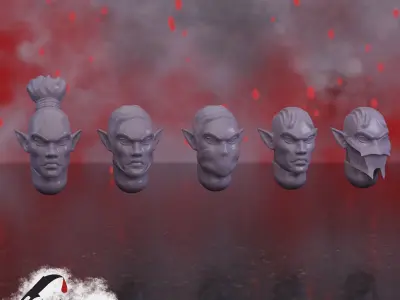 Cabal Legion Head and weapon bit Lot 3D Model Collection